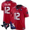 Houston Texans Hand Sign Throwing Up The H Vapor Jersey – All Stitched – Red – Nico Collins Jersey