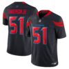 Houston Texans 2024 Vapor Limited Jersey V3 – All Stitched – Navy Limited – Will Anderson Jr. Jersey