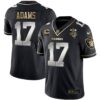 Raiders Inaugural Season Patch Gold & Split – All Stitched – Black Limited – Davante Adams Jersey
