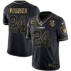 Raiders Inaugural Season Patch Gold & Split – All Stitched – Black Gold – Charles Woodson Jersey