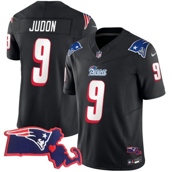 Patriots 1996 Throwback State Patch Vapor Jersey – All Stitched – Black – Matthew Judon Jersey