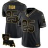 Saints 1987 Legacy Gold Vapor Jersey – All Stitched – Black Gold – Reggie Bush Jersey