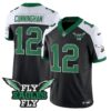 Fly Eagles Fly Patch Throwback Kelly Green Vapor Jersey – All Stitched – Black Alternate – Randall Cunningham Jersey
