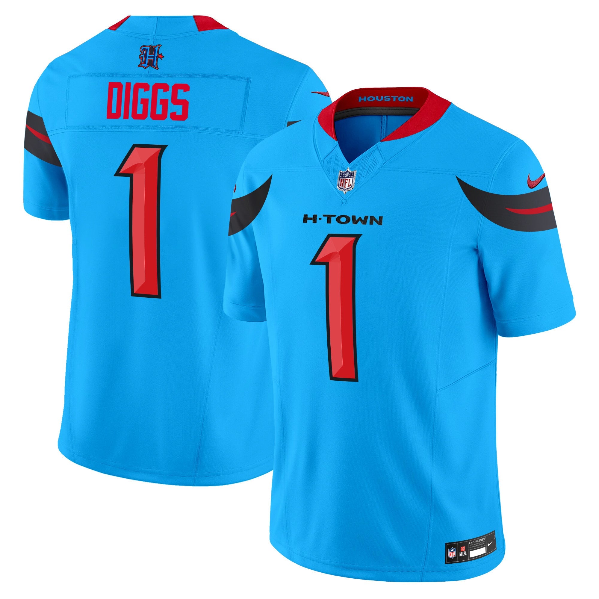 Houston Texans 2024 Vapor Limited Jersey V3 – All Stitched – Blue – Stefon Diggs Jersey