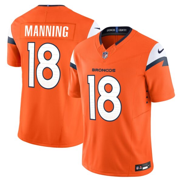 Denver Broncos 2024 Vapor Limited Jersey – All Stitched – Orange – Peyton Manning Jersey