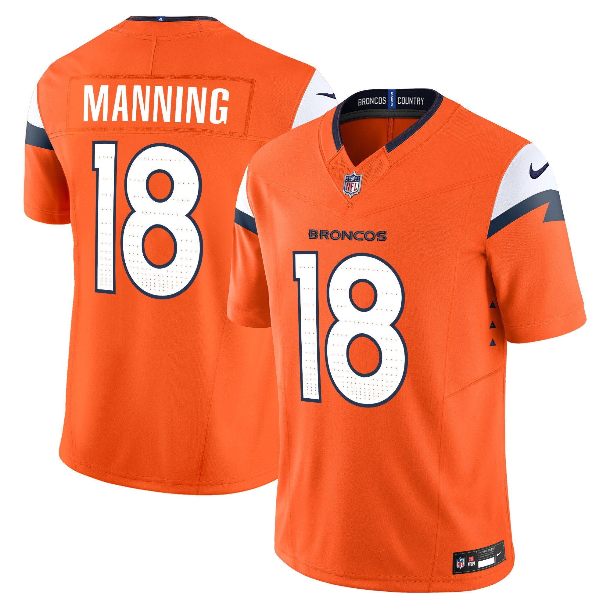 Denver Broncos 2024 Vapor Limited Jersey – All Stitched – Orange – Peyton Manning Jersey