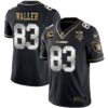 Raiders Inaugural Season Patch Gold & Split – All Stitched – Black Limited – Darren Waller Jersey
