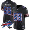 Bills New York Patch Vapor Limited Jersey – All Stitched – Black – Matt Milano Jersey