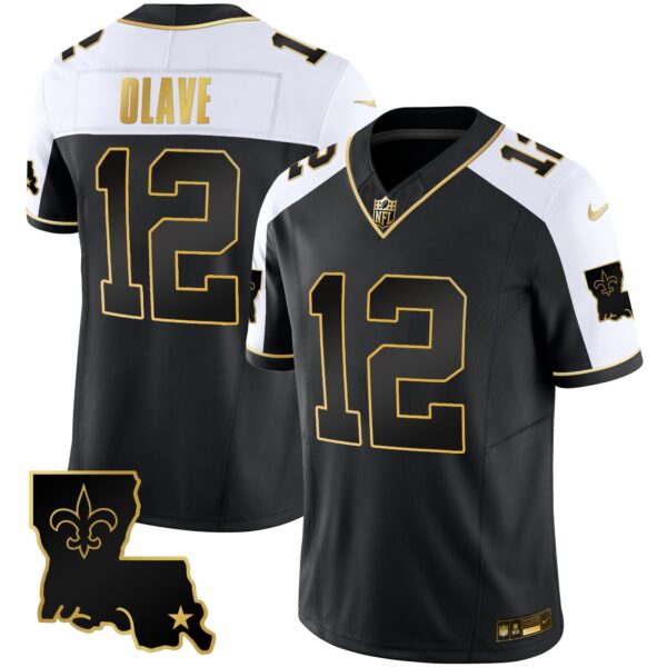 Saints 1987 Legacy Gold Vapor Jersey – All Stitched – Alternate – Chris Olave Jersey