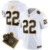 Titans 1997 Throwback Gold Vapor Jersey – All Stitched – White Gold – Derrick Henry Jersey
