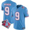 Titans 1997 Throwback Limited Vapor Jersey V2 – All Stitched – Light Blue – Steve Mcnair Jersey