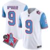Titans 1997 Throwback Limited Vapor Jersey V2 – All Stitched – Blue Sleeves – Steve Mcnair Jersey