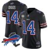 Bills New York Patch Vapor Limited Jersey – All Stitched – Black – Stefon Diggs Jersey