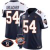 Bears Throwback Illinois Patch Vapor Jersey – All Stitched – Navy Alternate – Brian Urlacher Jersey
