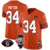 Bears Throwback Illinois Patch Vapor Jersey – All Stitched – Orange – Walter Payton Jersey