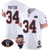 Bears Throwback Illinois Patch Vapor Jersey – All Stitched – White – Walter Payton Jersey