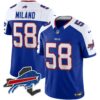 Bills New York Patch Vapor Limited Jersey – All Stitched – Royal Alternate – Matt Milano Jersey