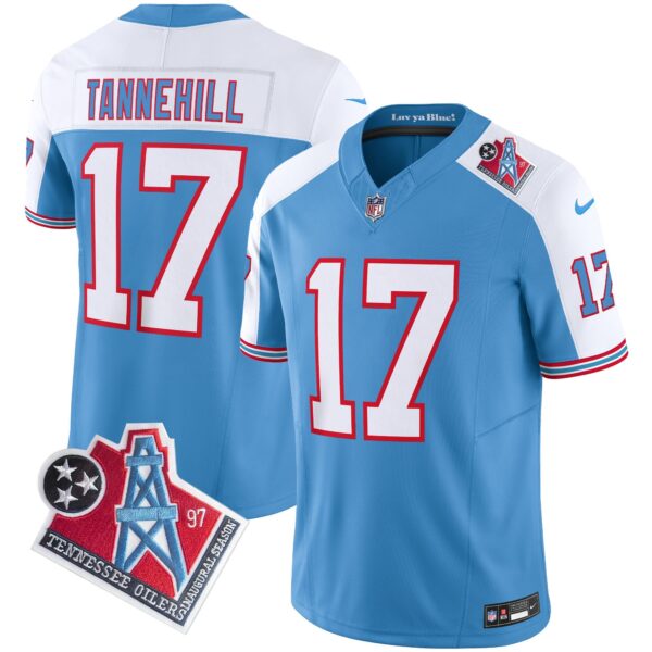 Titans 1997 Throwback Limited Vapor Jersey V2 – All Stitched – Alternate – Ryan Tannehill Jersey