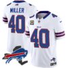 Bills New York Patch Vapor Limited Jersey – All Stitched – White – Von Miller Jersey