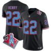 Titans 1997 Throwback Limited Vapor Jersey V2 – All Stitched – Black – Derrick Henry Jersey