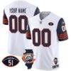 Bears Throwback Illinois Patch Vapor Custom Jersey – All Stitched – Navy Sleeves Jersey