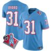 Titans 1997 Throwback Limited Vapor Jersey V2 – All Stitched – Light Blue – Kevin Byard Jersey
