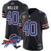 Bills New York Patch Vapor Limited Jersey – All Stitched – Black – Von Miller Jersey