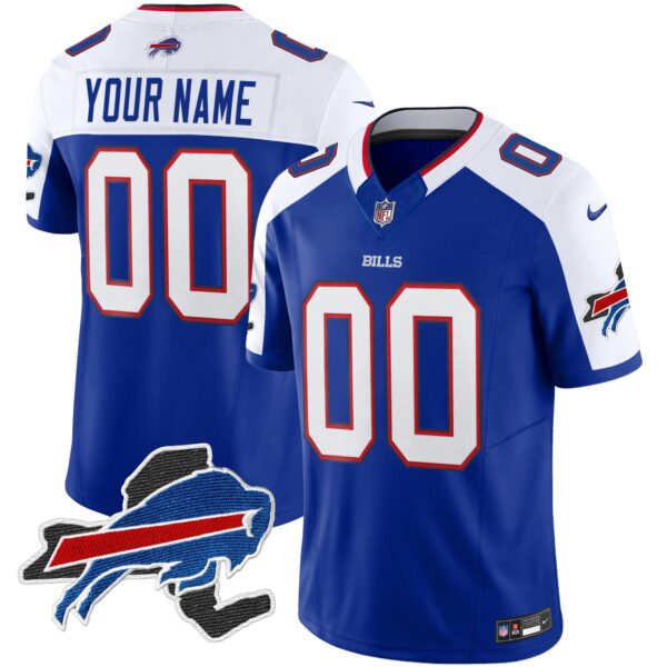 Bills New York Patch Vapor Limited Custom Jersey – All Stitched – Royal Alternate Jersey