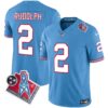 Titans 1997 Throwback Limited Vapor Jersey V2 – All Stitched – Light Blue – Mason Rudolph Jersey