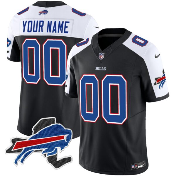 Bills New York Patch Vapor Limited Custom Jersey – All Stitched – Black Alternate Jersey