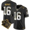 Titans 1997 Throwback Gold Vapor Jersey – All Stitched – Black Limited – Treylon Burks Jersey