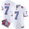 Titans 1997 Throwback Limited Vapor Jersey V2 – All Stitched – White – Malik Willis Jersey