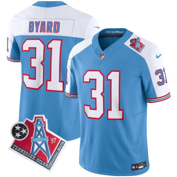 Titans 1997 Throwback Limited Vapor Jersey V2 – All Stitched – Alternate – Kevin Byard Jersey