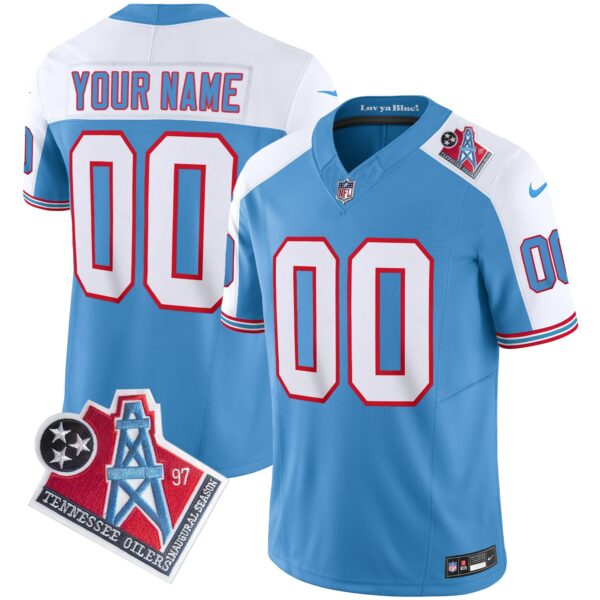 Titans 1997 Throwback Limited Vapor Custom Jersey V2 – All Stitched – Alternate Jersey