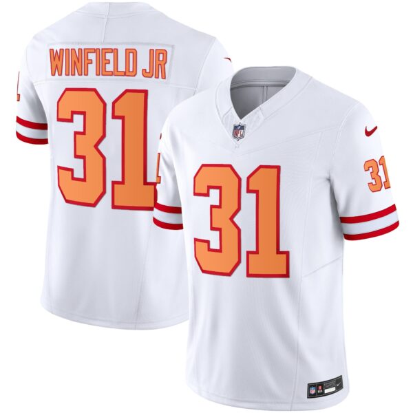 Buccaneers Throwback & Gold Limited Jersey – All Stitched – White – Antoine Winfield Jr. Jersey