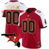 Buccaneers Florida Patch Gold Trim Vapor Custom Jersey – All Stitched – Red Alternate Jersey