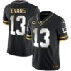 Buccaneers Throwback & Gold Limited Jersey – All Stitched – Black Limited – Mike Evans Jersey