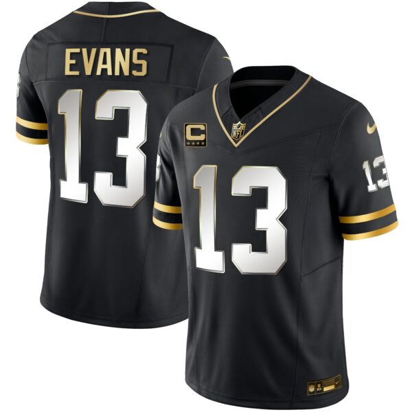 Buccaneers Throwback & Gold Limited Jersey – All Stitched – Black Limited – Mike Evans Jersey