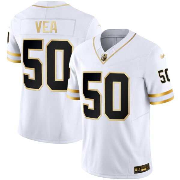 Buccaneers Throwback & Gold Limited Jersey – All Stitched – White Gold – Vita Vea Jersey