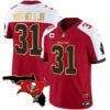 Buccaneers Florida Patch Gold Trim Vapor Jersey – All Stitched – Red Alternate – Antoine Winfield Jr. Jersey