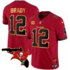 Buccaneers Florida Patch Gold Trim Vapor Jersey – All Stitched – Red – Tom Brady Jersey