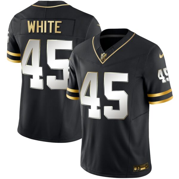 Buccaneers Throwback & Gold Limited Jersey – All Stitched – Black Limited – Devin White Jersey