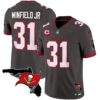 Buccaneers Florida Patch Vapor Limited Jersey – All Stitched – Pewter – Antoine Winfield Jr. Jersey