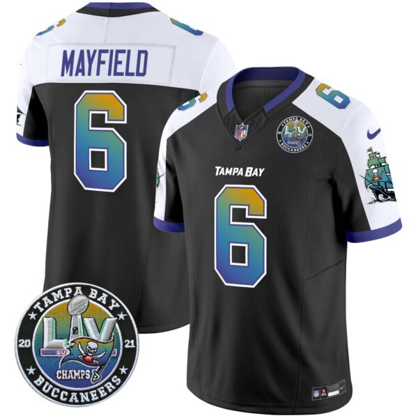 Buccaneers Tampa City Super Bowl LIV Patch Vapor Limited Jersey – All Stitched – Alternate – Baker Mayfield Jersey