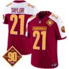 Washington Commanders 90th Anniversary Patch Vapor Jersey – All Stitched – Burgundy Alternate – Sean Taylor Jersey