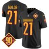 Washington Commanders 90th Anniversary Patch Vapor Jersey – All Stitched – Black – Sean Taylor Jersey