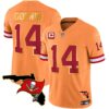 Buccaneers Florida Patch Gold Trim Vapor Jersey – All Stitched – Orange – Chris Godwin Jersey