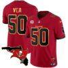 Buccaneers Florida Patch Gold Trim Vapor Jersey – All Stitched – Red – Vita Vea Jersey