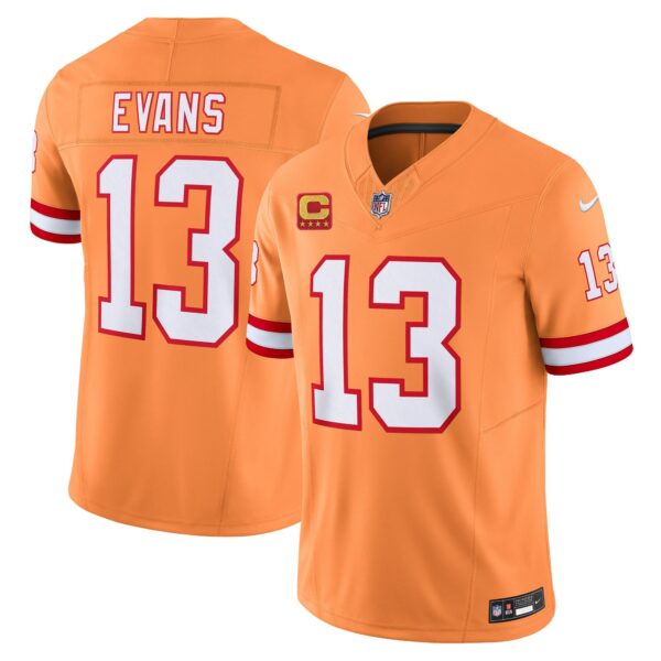 Buccaneers Throwback & Gold Limited Jersey – All Stitched – Orange – Mike Evans Jersey
