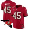 Buccaneers Florida Patch Vapor Limited Jersey – All Stitched – Red – Devin White Jersey